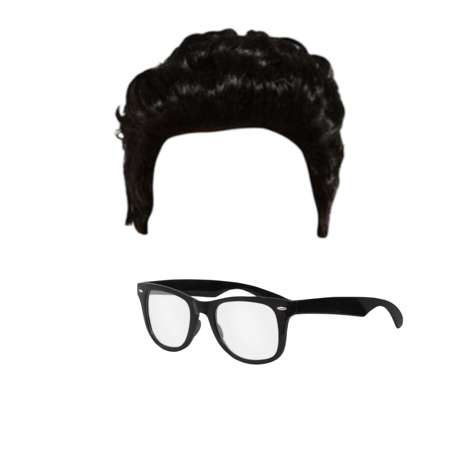 Adults Friday Night Nerdy Brother Accessory Set | 2 Pcs | Wig & Glasses