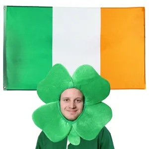 Ireland 3x5 ft Flag & Clover Hat