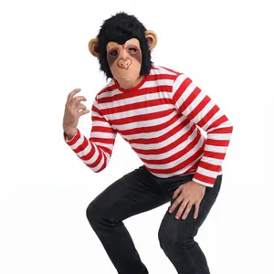 Adults King of Pop Pet Chimp Costume | 2 Pcs | Mask & T-Shirt