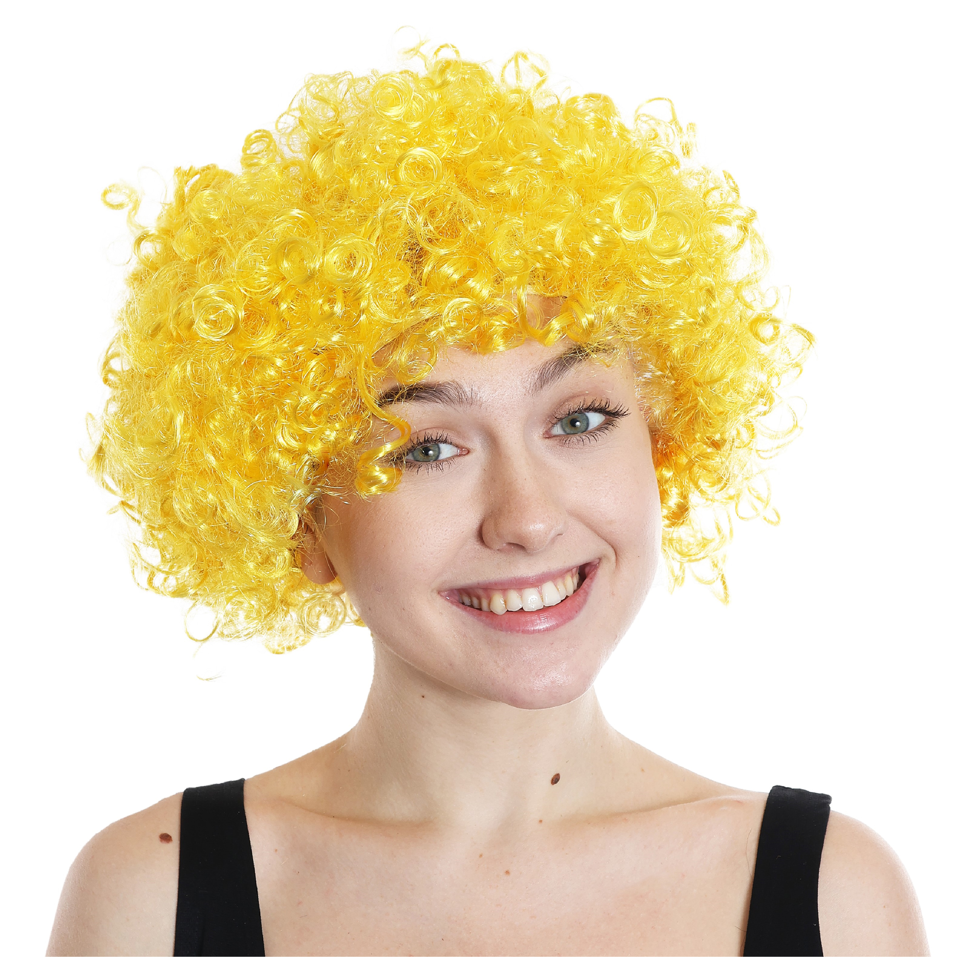 Yellow Curly Afro Wig