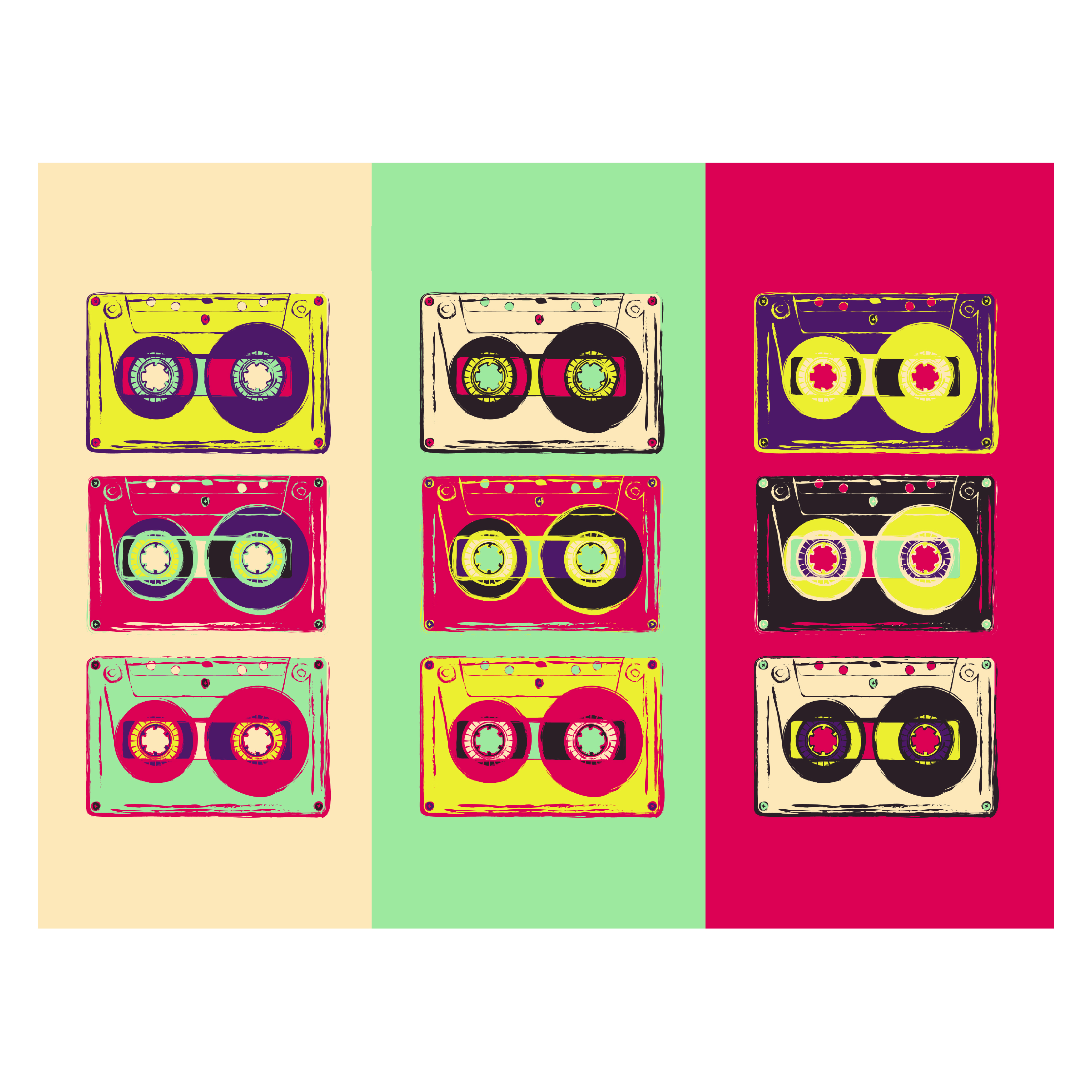 1000pc Cassette jigsaw puzzles pop art