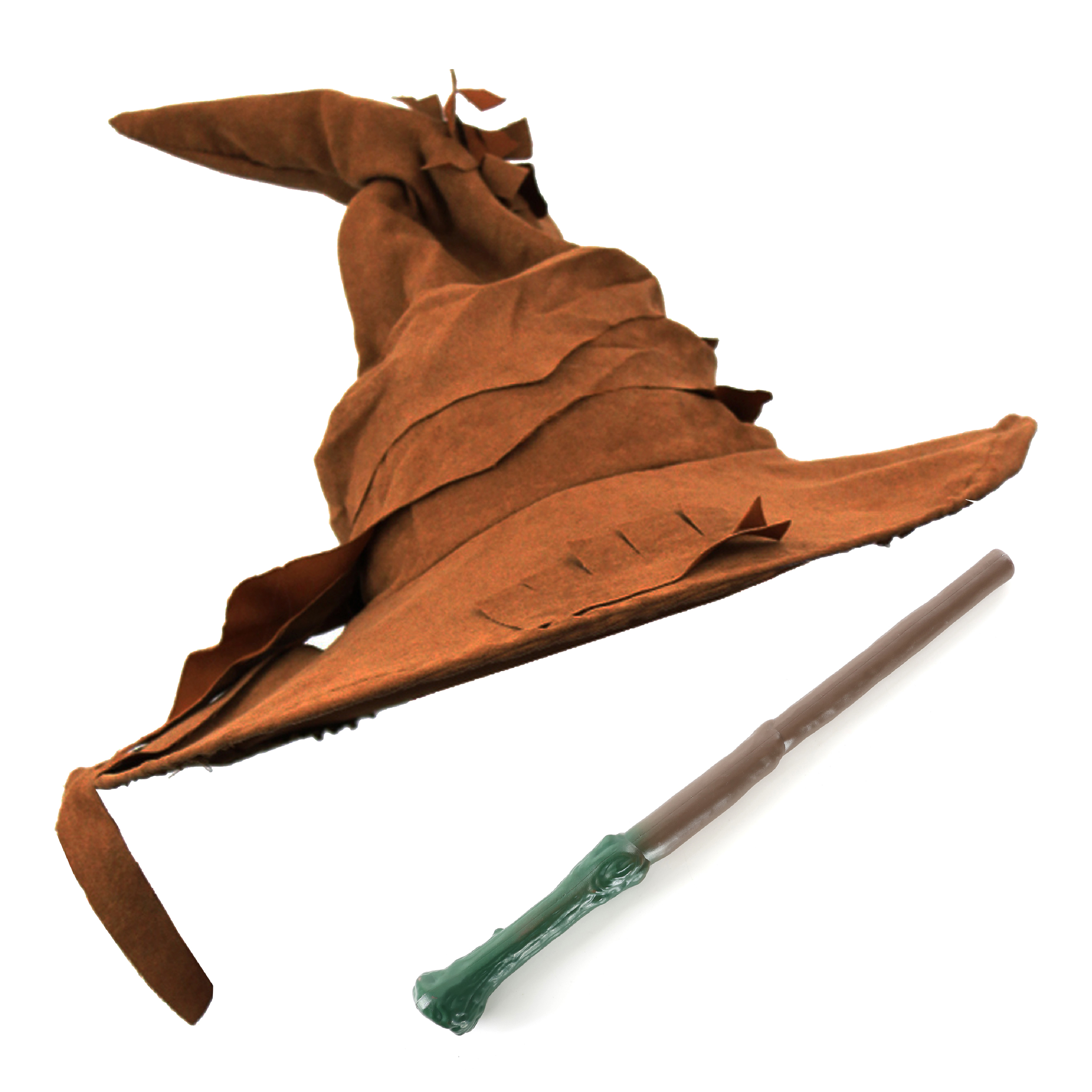 Brown Wizard Hat & Wand