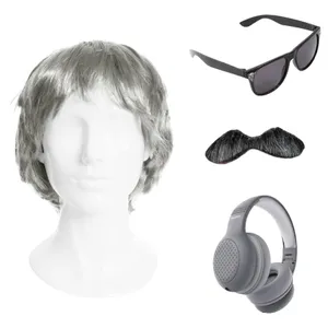 Adults Maduro Accessory Set | 4 Pcs | Wig, Headphones, Glasses & Tash