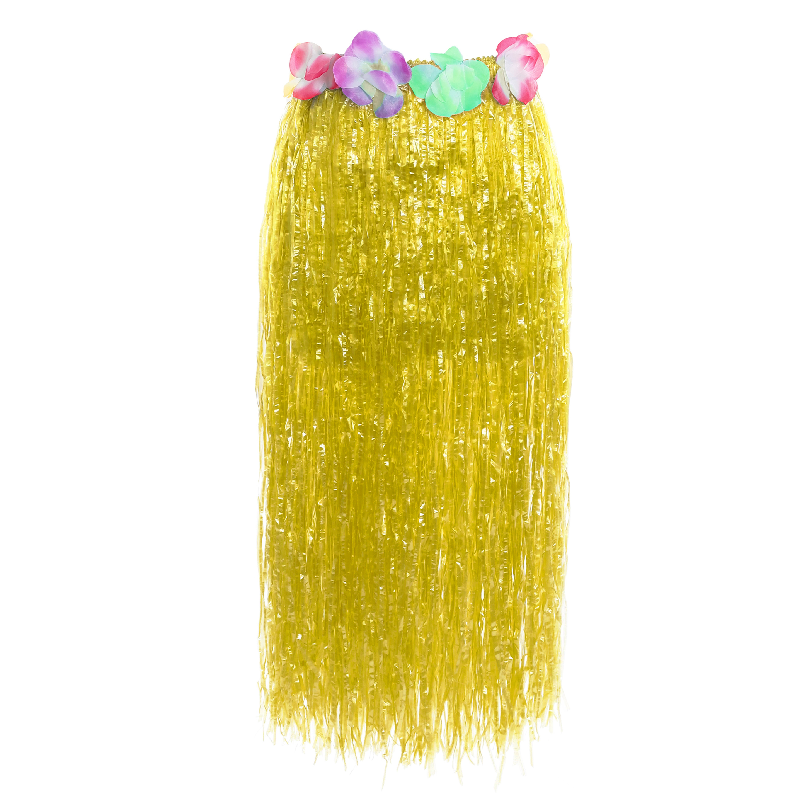 80cm Hawaiian Long Yellow Hula Skirt