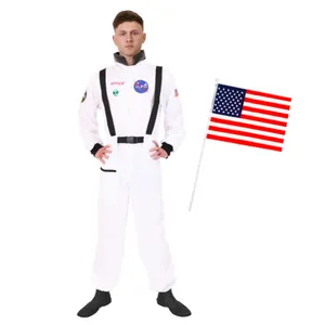 Adults Astronaut Costume & American Flag