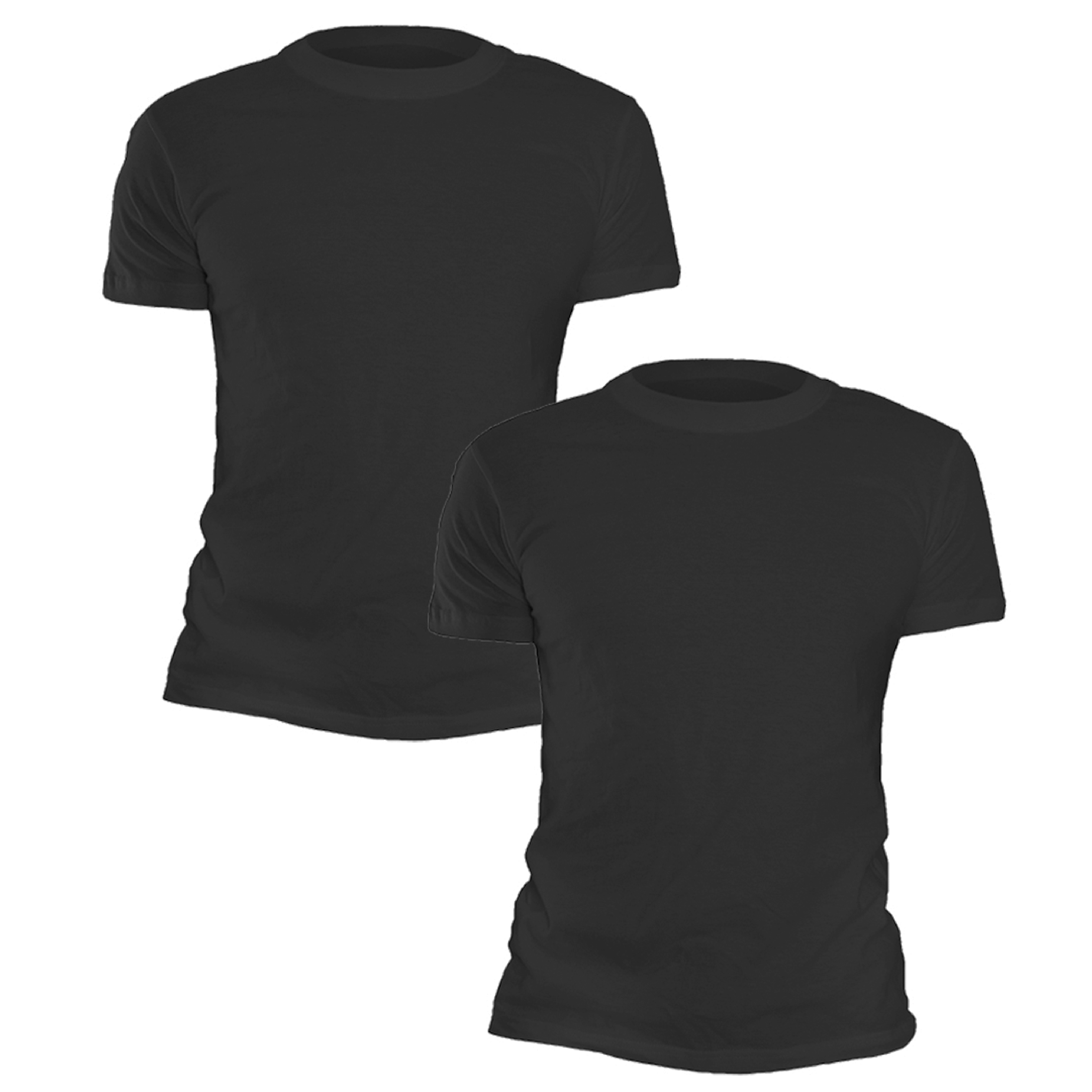 2 Pack Black Crew Neck T Shirts