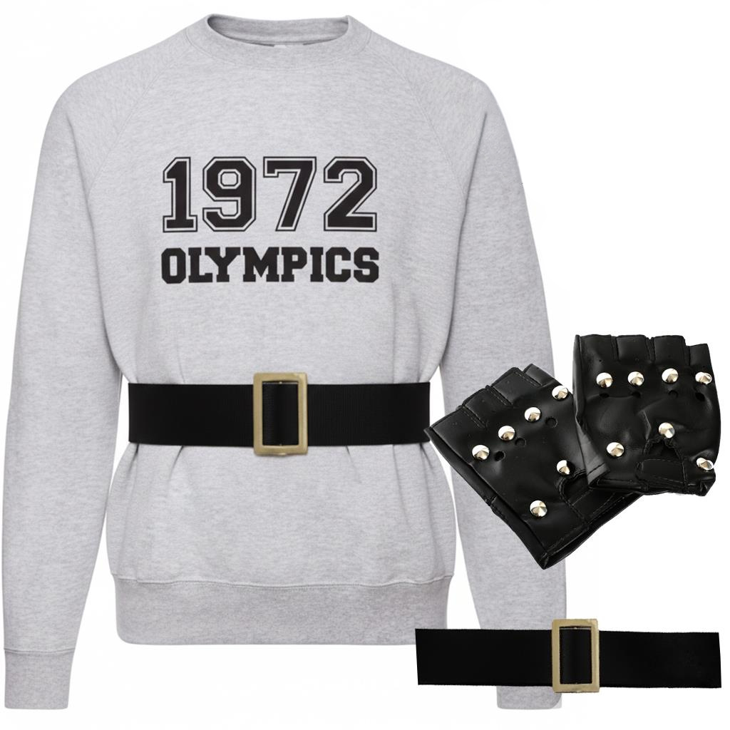 Adults Angry Headmaster Costume | 3 Pcs | Grey Sweatshirt, Gloves & Belt