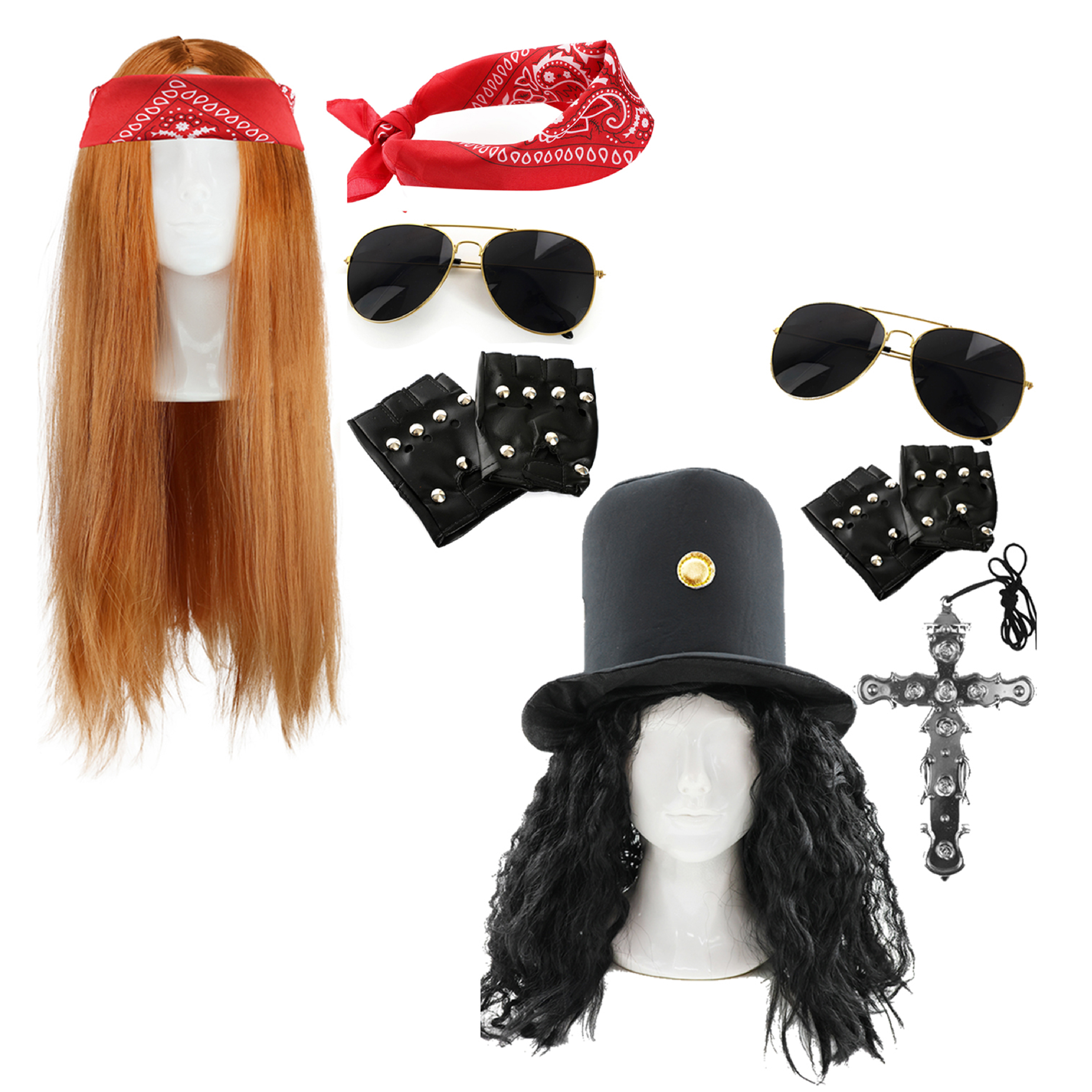 Slash & Axl Rockstar Duos Costume | 9 pcs