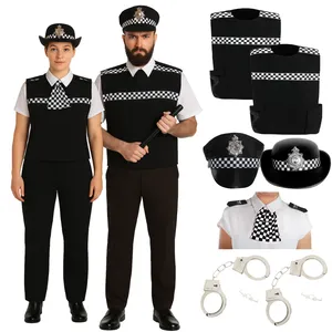 Adults Couples Police Costume | 7 Pcs