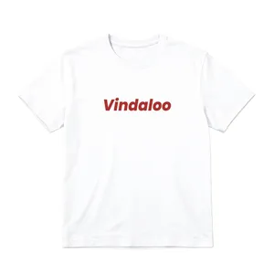 Adults “Vindaloo” Regular Tee | Adults Football Supporter Tee | White Slogan Top with Red Text