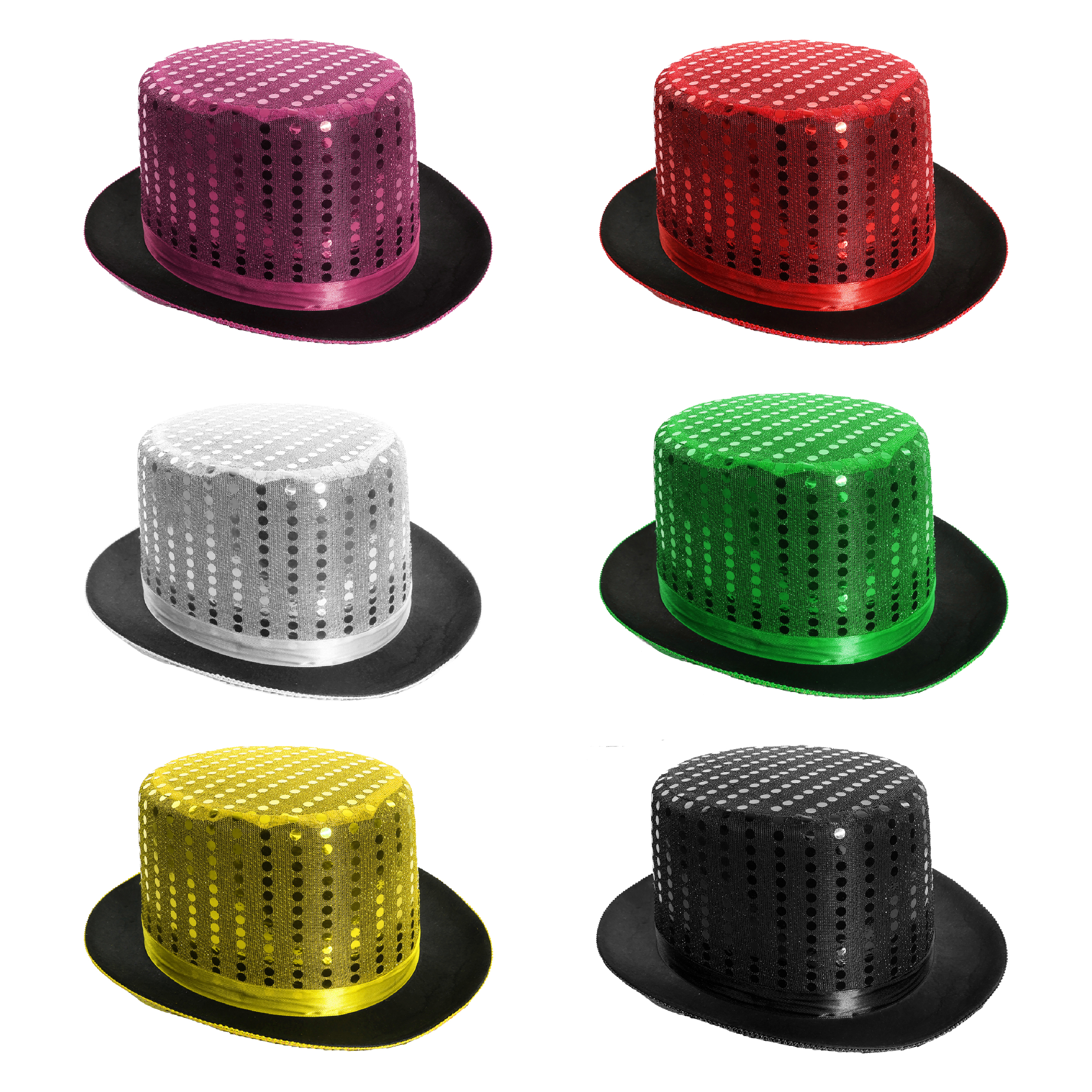 Green Sequin Top Hat