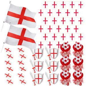 28 Piece England Supporters Set - Flags, Bunting, Tattoos, Inflatables & Football Hats