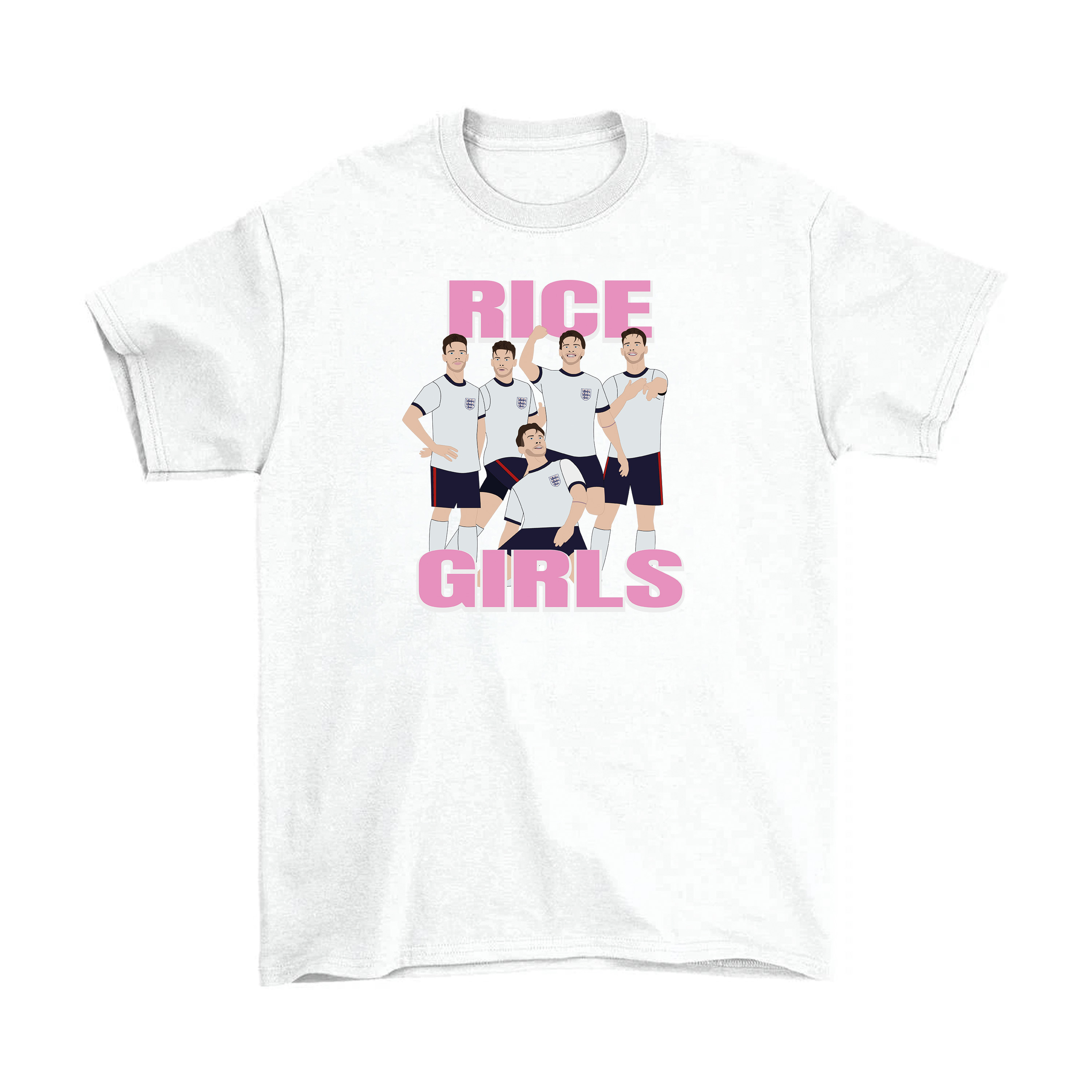Adults Funny England T-Shirt | Men's & Women's Rice Girls Football Tee | 100% Cotton