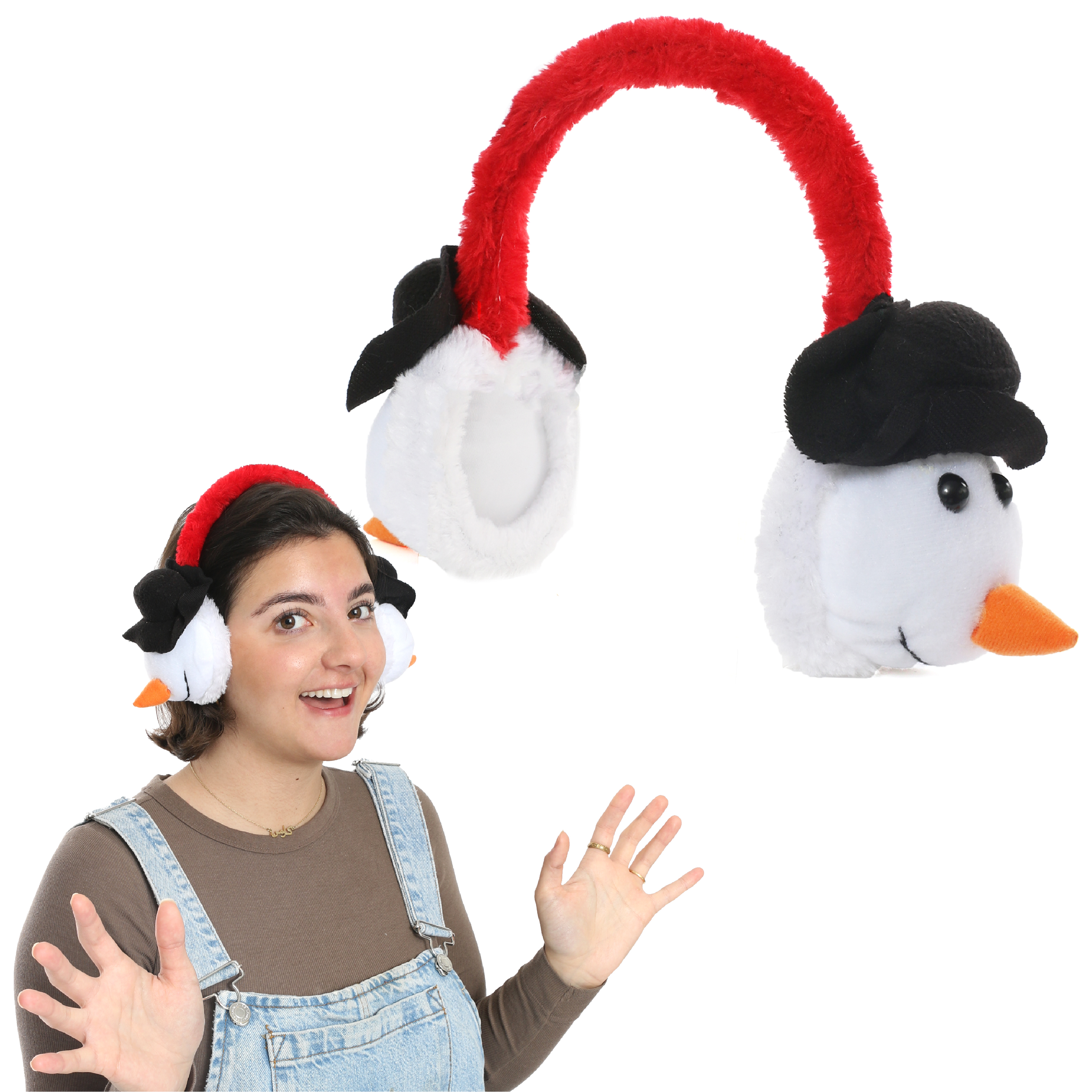 Plush Snowman Earmuffs