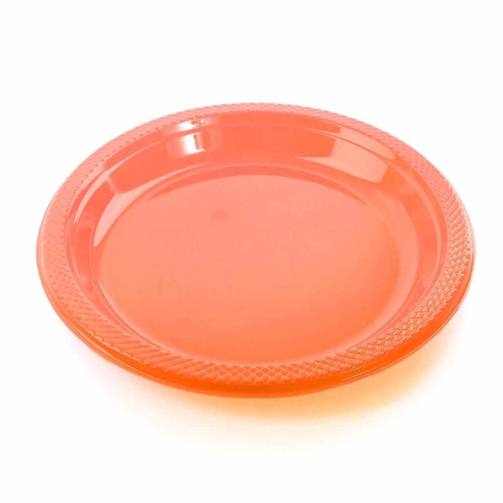7" Orange Plates - Pack of 25