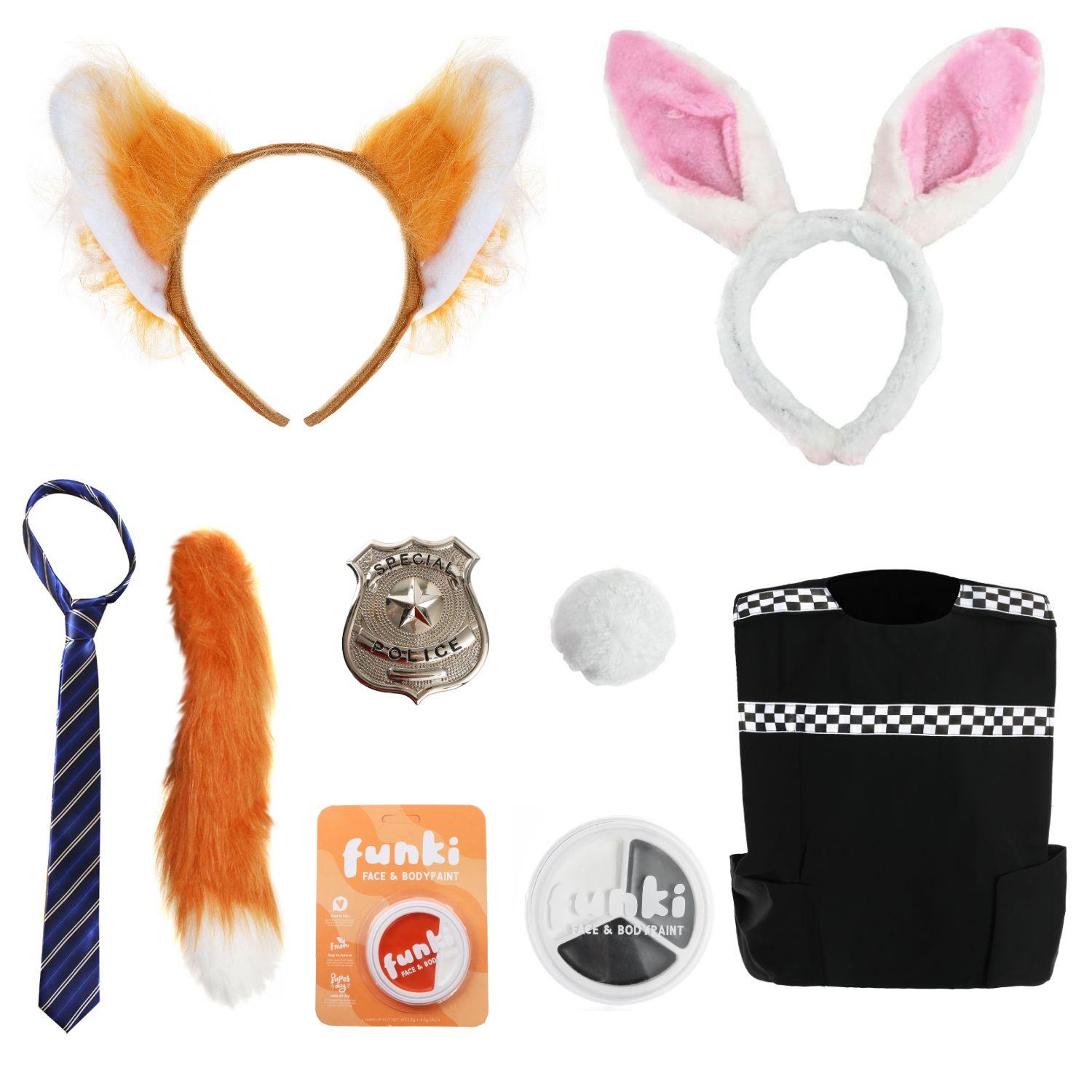 Adults Nick & Judy Couples Costume | 9 Pcs