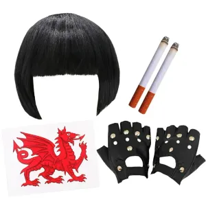 Nessa Accessory Set | 4 Pcs | Wig, Cigs, Tattoos & Gloves