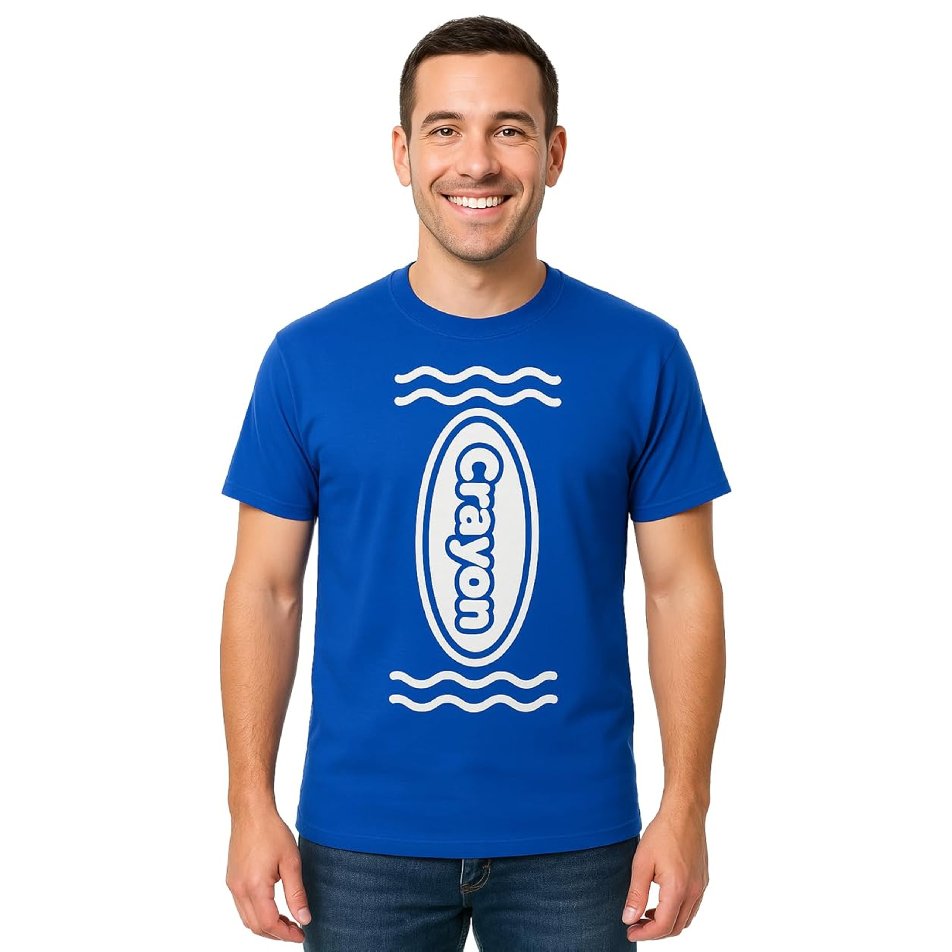 Mens Royal Blue Crayon T-Shirt