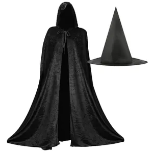Ladies Witch Costume Set - Cape & Hat