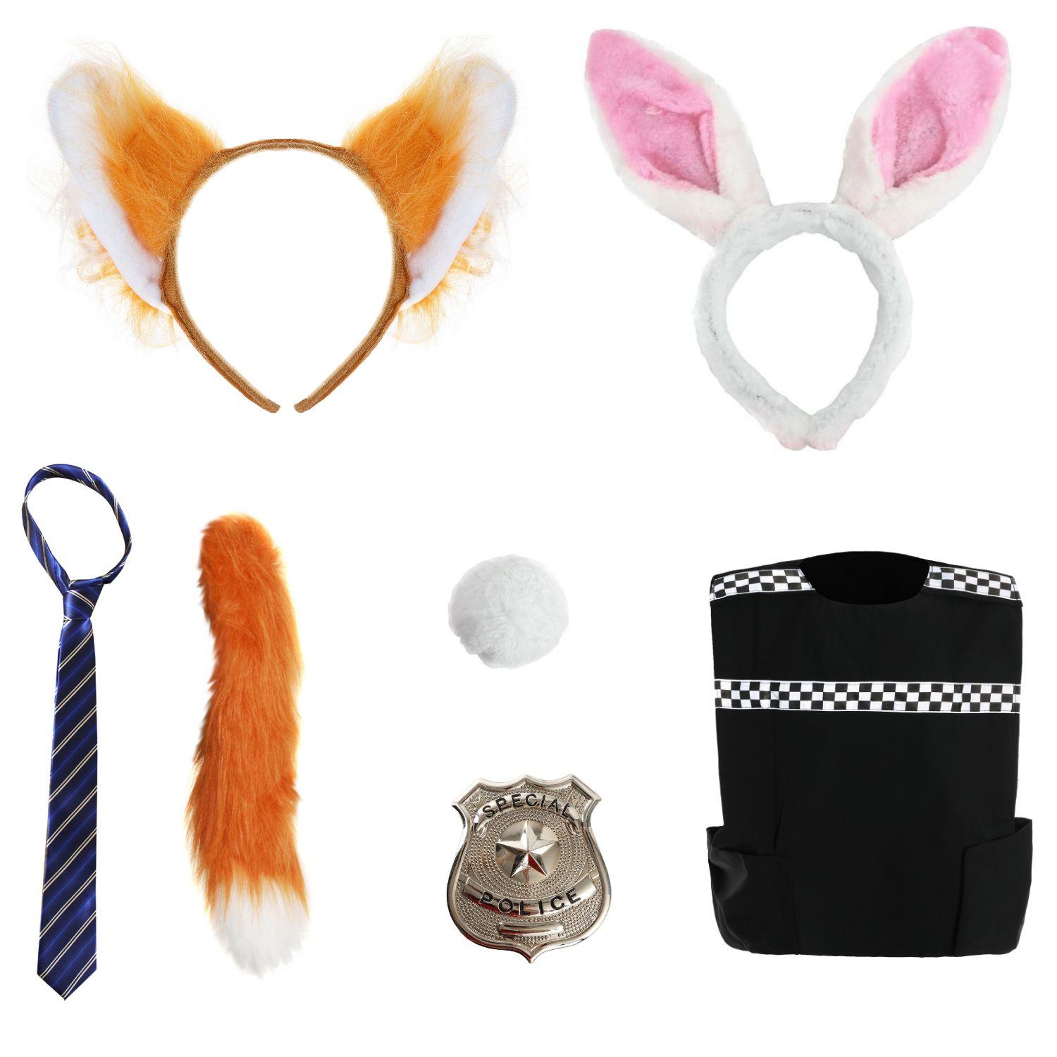 Adults Nick & Judy Couples Costume | 7 Pcs