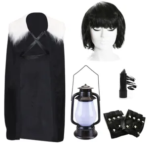 Adults Traitor Claudia Costume | 5 Pcs | Cape, Wig, Gloves, Lipstick & Lantern