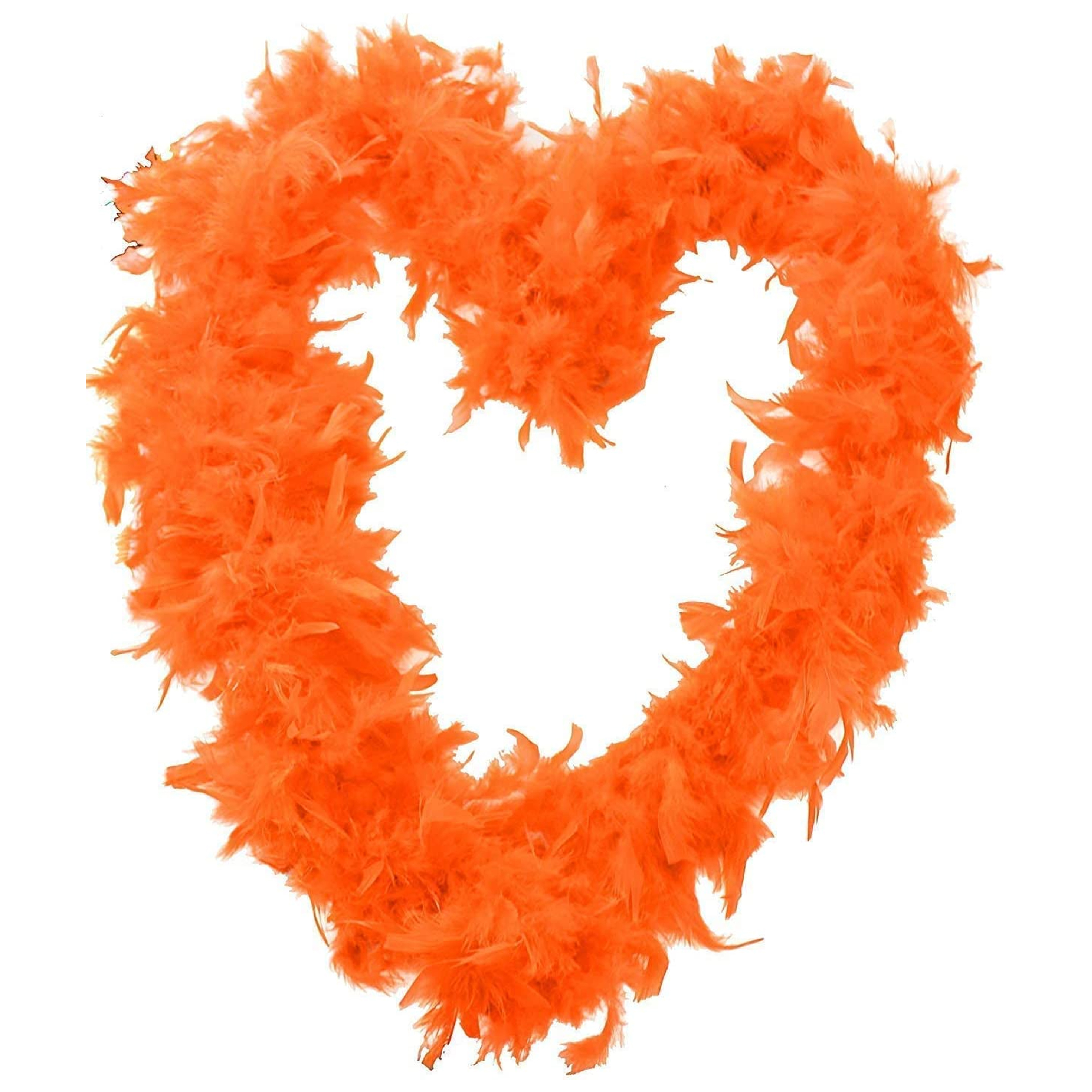 Orange Feather Boa - 80g
