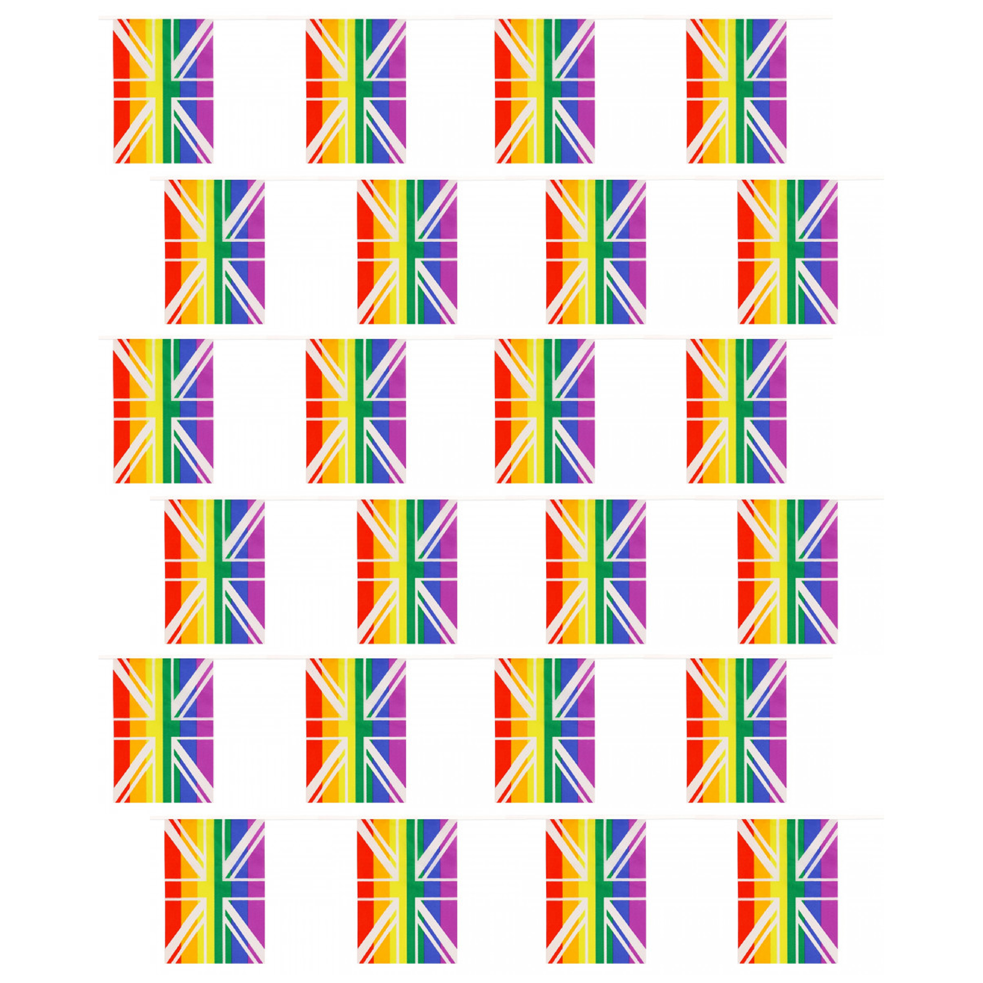 10 Metre Rainbow Pride Union Jack Bunting
