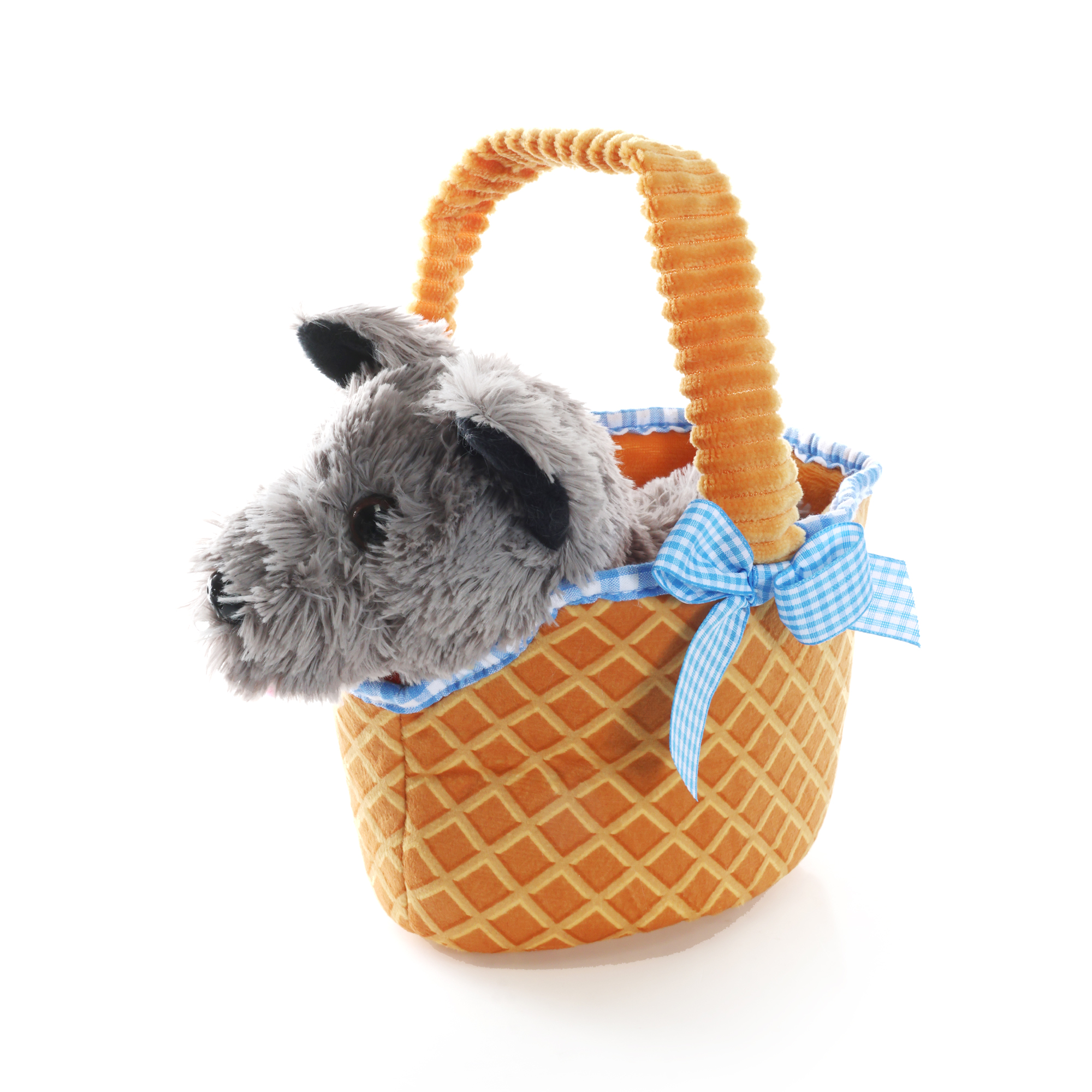 Soft Gingham Basket & Toto Dog Toy Set
