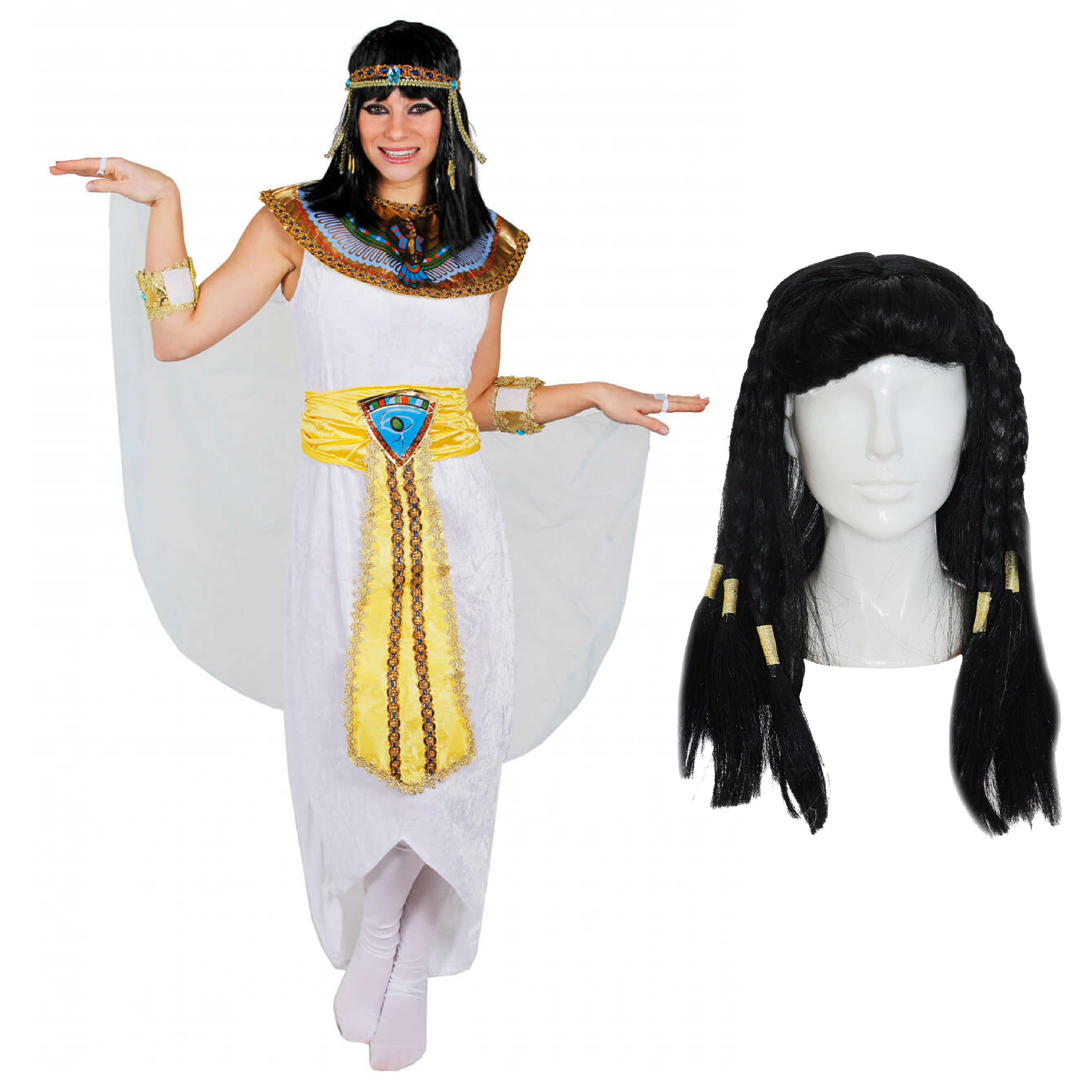 Ladies Egyptian Queen Costume with Wig