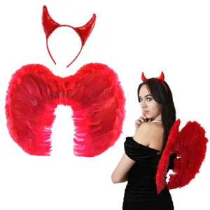 Devil Costume Set | 2 Pcs | Red Horns & Wings