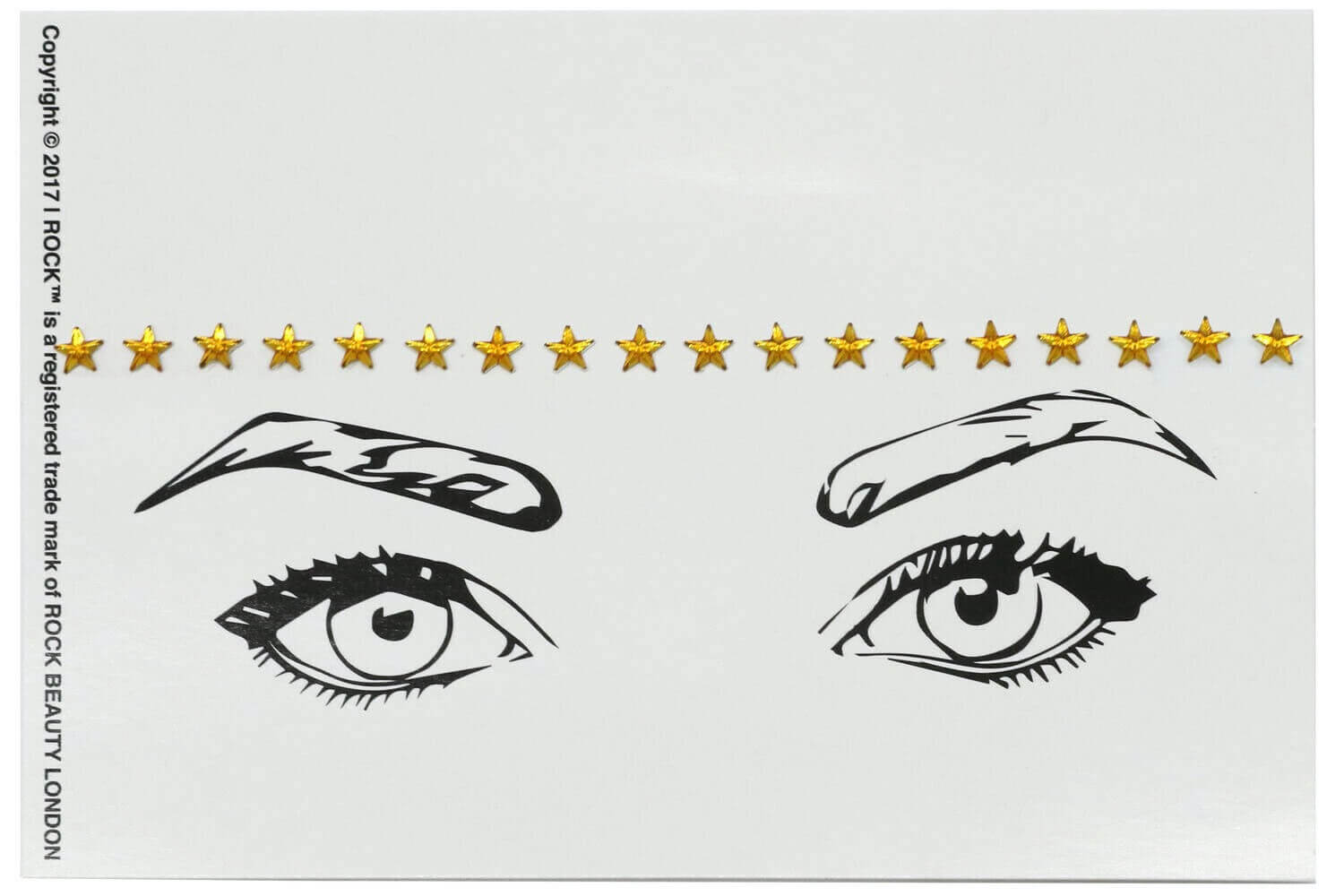 Rock Beauty London Face & Body Gems – "Make A Wish" Gold Stick-On Festival Jewels