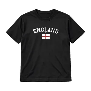 Adults England T-Shirt | Men's & Women’s England Football Supporter Tee | Black Slogan Top
