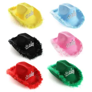 Tiara Cowgirl Hat with Marabou Trim