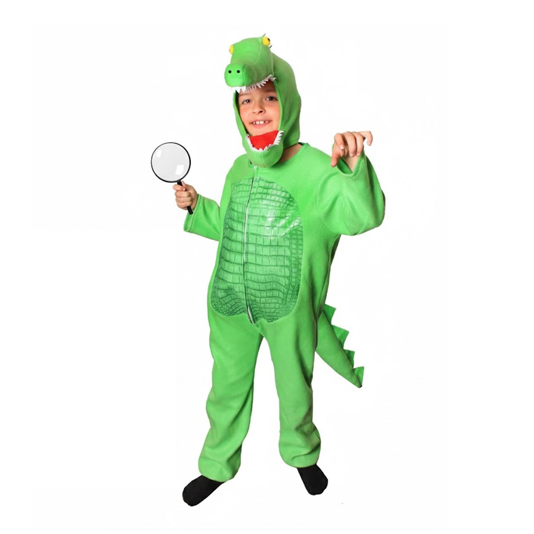 Kids Investigator Crocodile Costume | 2 Pcs | Costume & Magnifying Glass