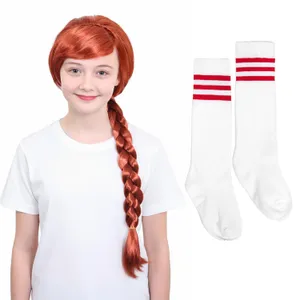 Kids Rebel Girl Costume Set | 2 Pcs | Plait Wig & Socks