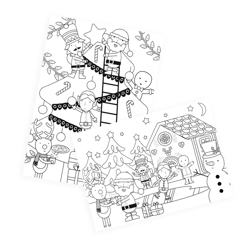 Pack of 2 A4 Christmas Colouring in Posters