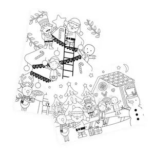 Pack of 2 A4 Christmas Colouring in Posters