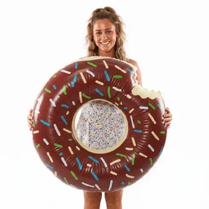 Inflatable Brown Doughnut Ring Pool Float | 107cm / 42 Inch