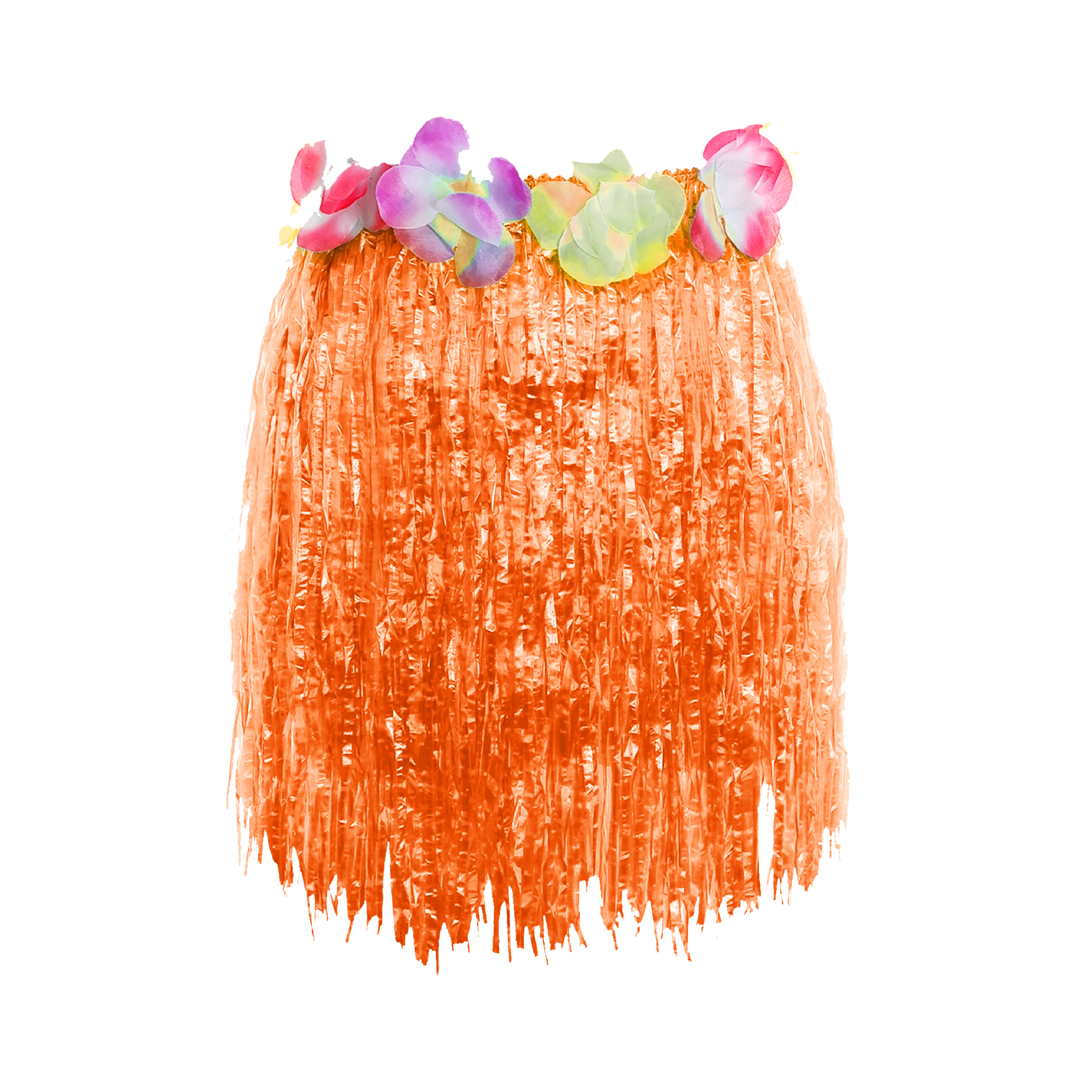 40cm Hawaiian Short Orange Hula Skirt