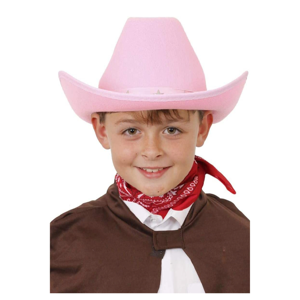 Childs Pink Studded Cowboy Hat