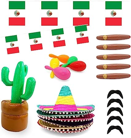 Mexican Cinco de Mayo Party Decorations Pack - 26 Piece Mexico Bundle