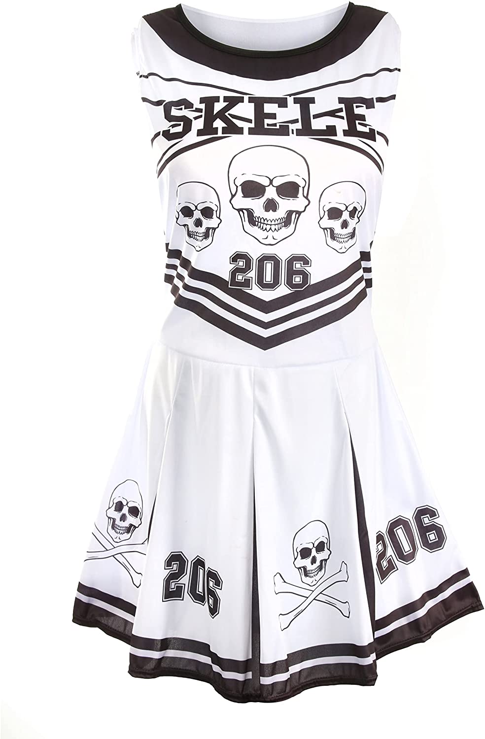 Ladies Halloween Skeleton Cheerleader