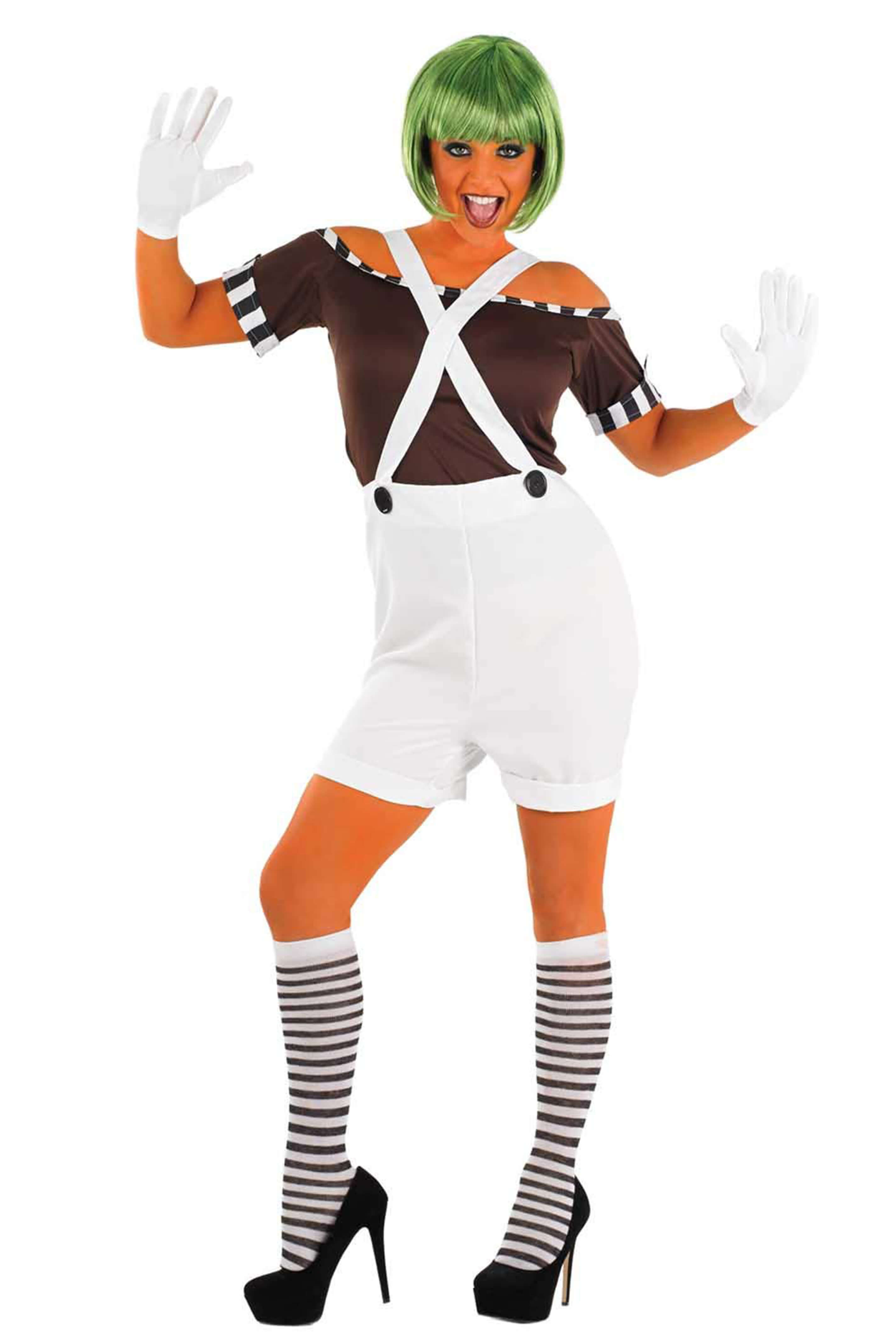 Ladies Factory Worker Dungarees Costume