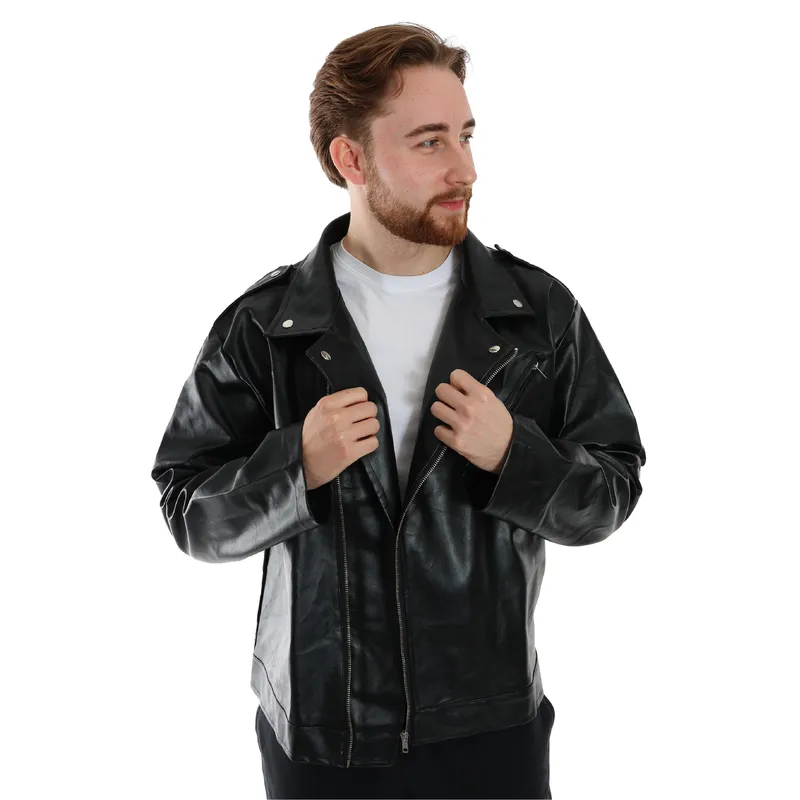 leather jacket fancy dress Red Faux Leather Collared Short Sleeve Belted Jacket Dress
