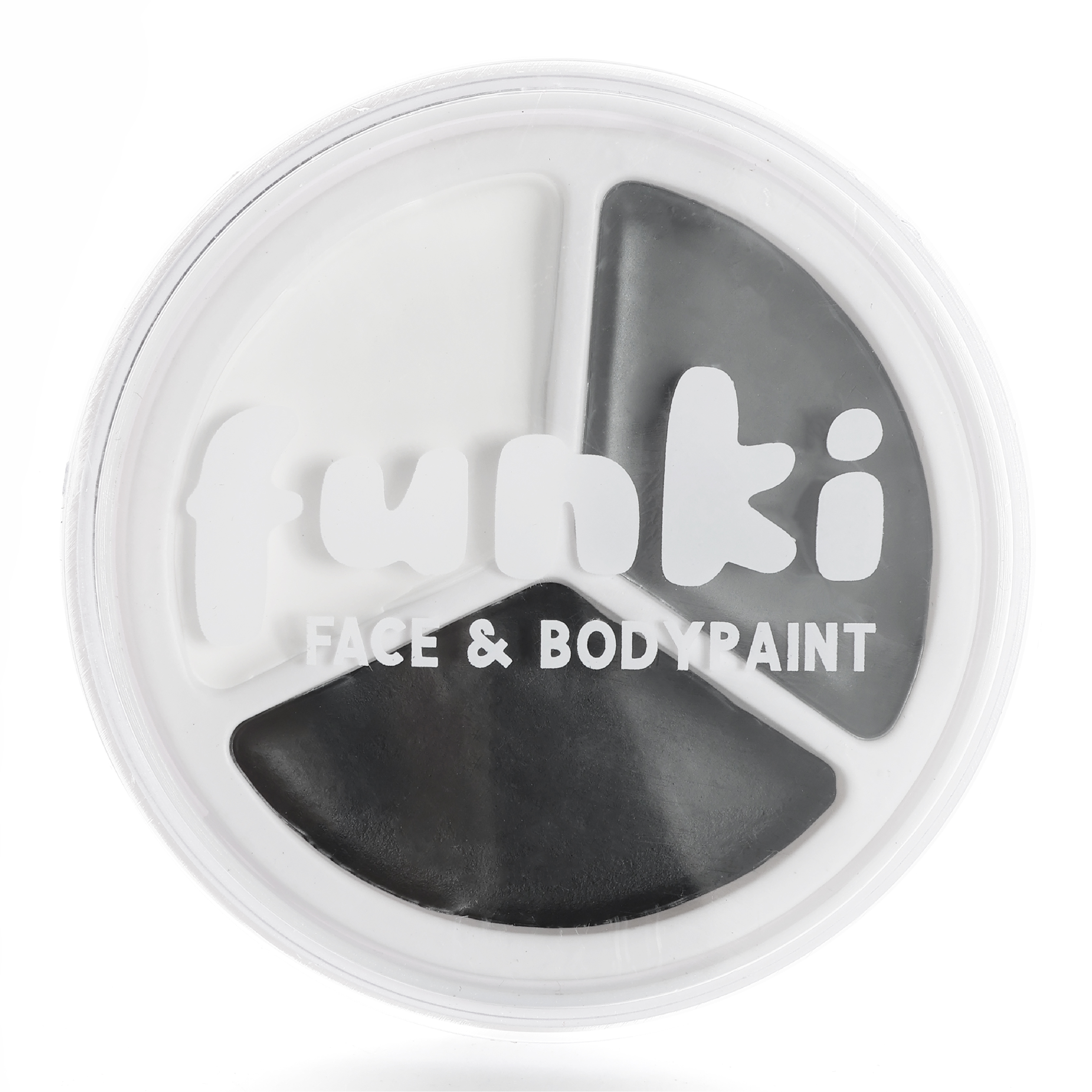 Funki Black, White, Grey, Face and Body Paint Pot