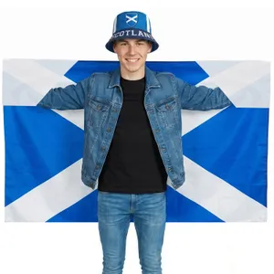Adults Scottish Supporter Set | 2 Pcs | Bucket Hat & Flag Cape
