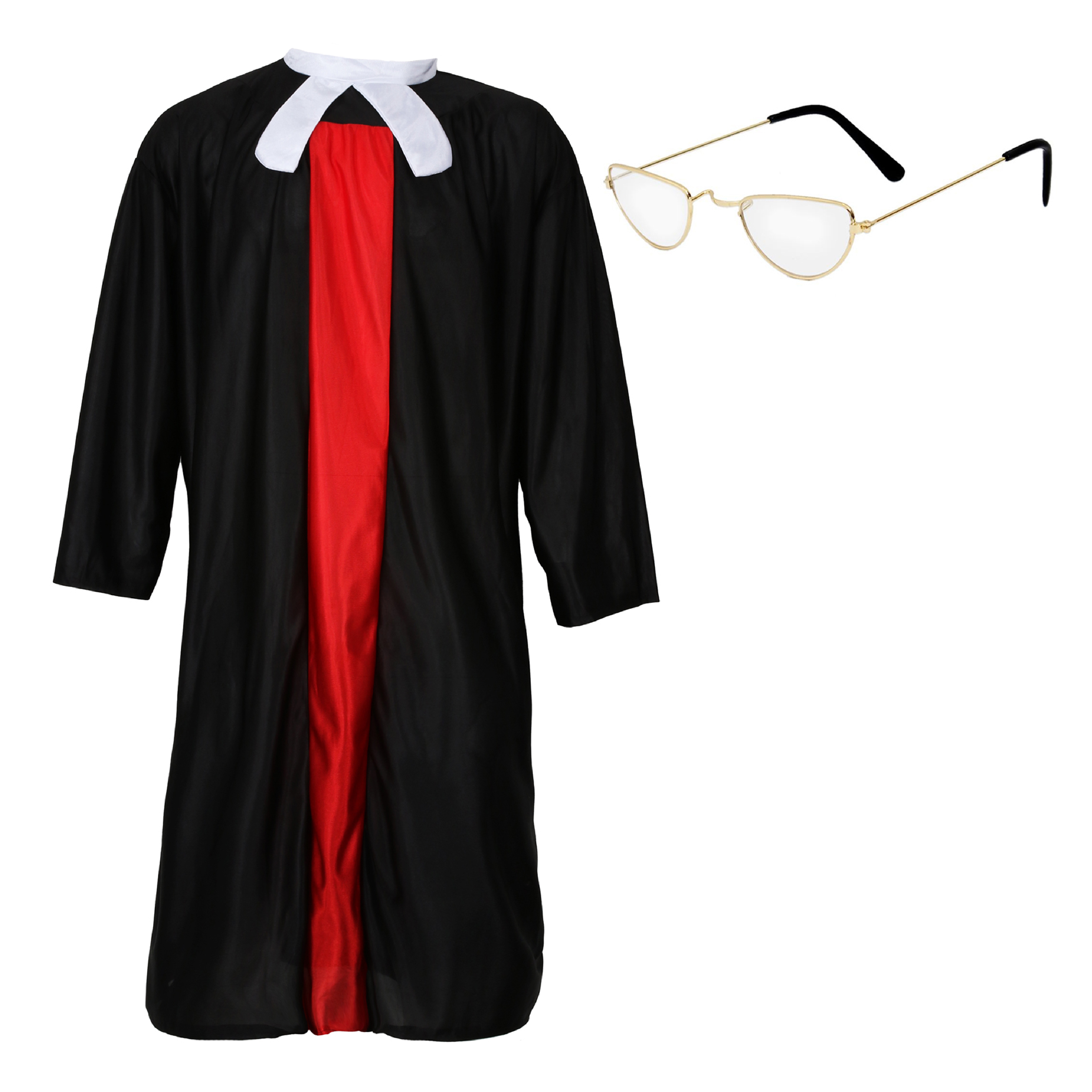 Adults TV Judge Costume Set - Robe, Gavel & Glasses