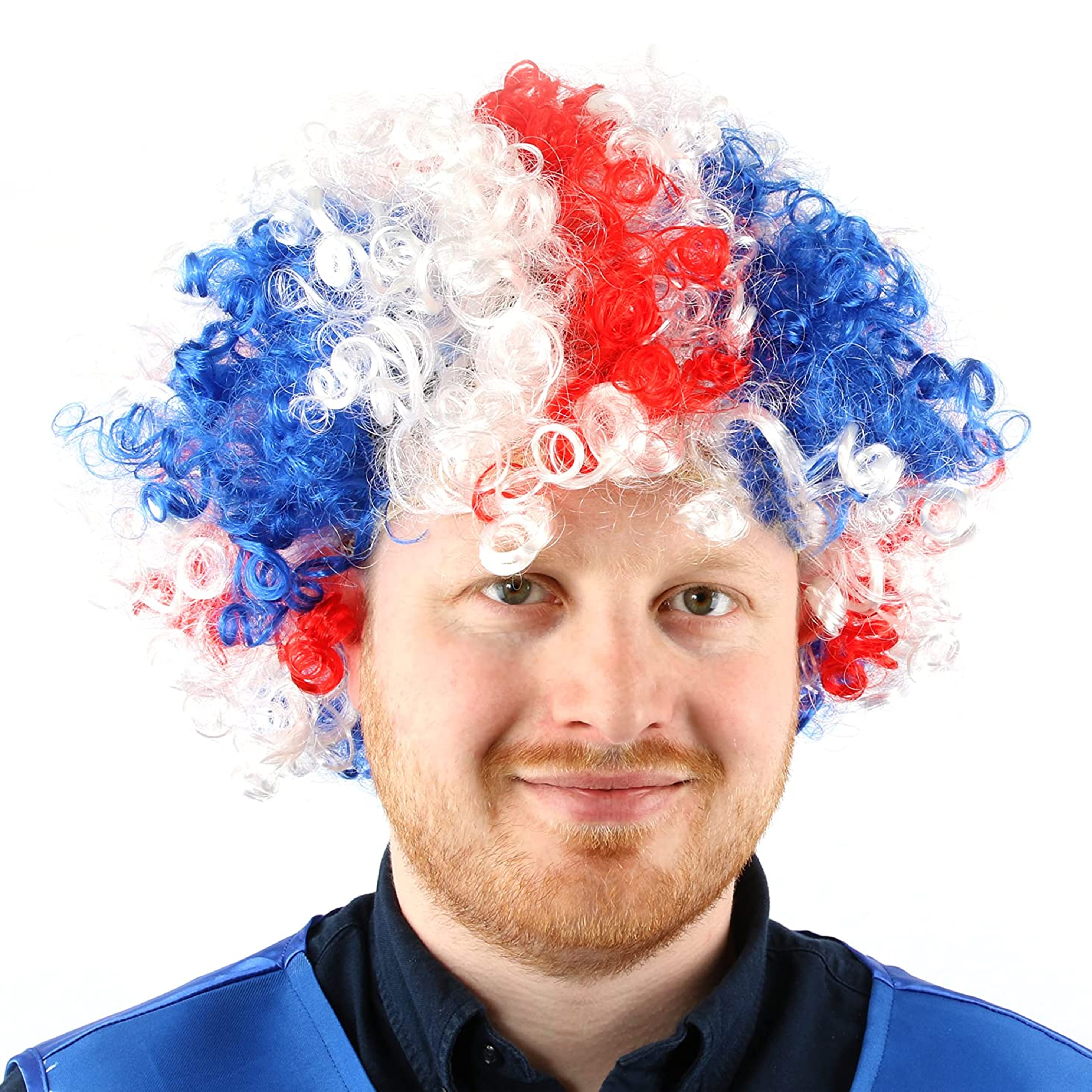 Adults Union Jack Afro Wig