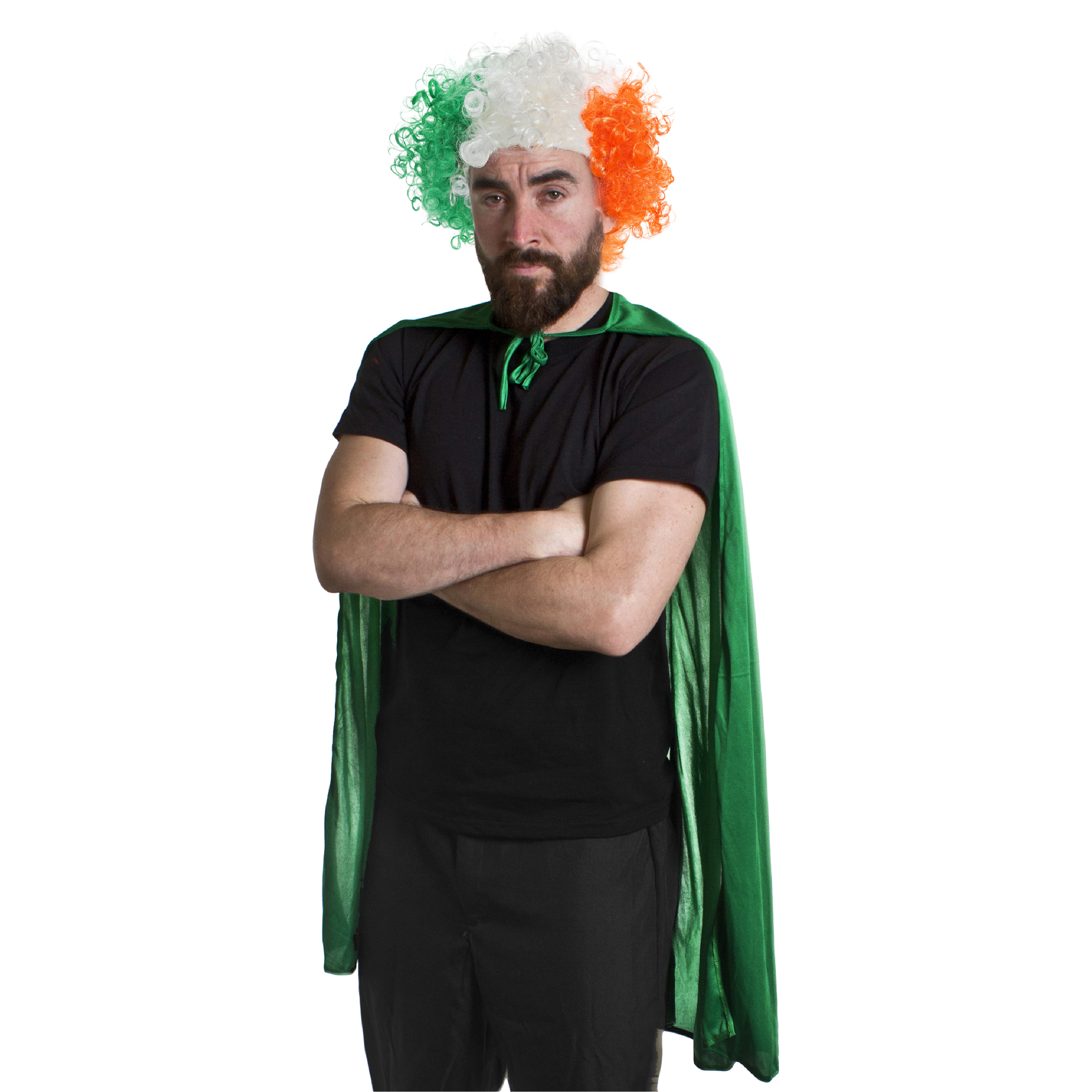 Green Cape & Ireland Afro Wig