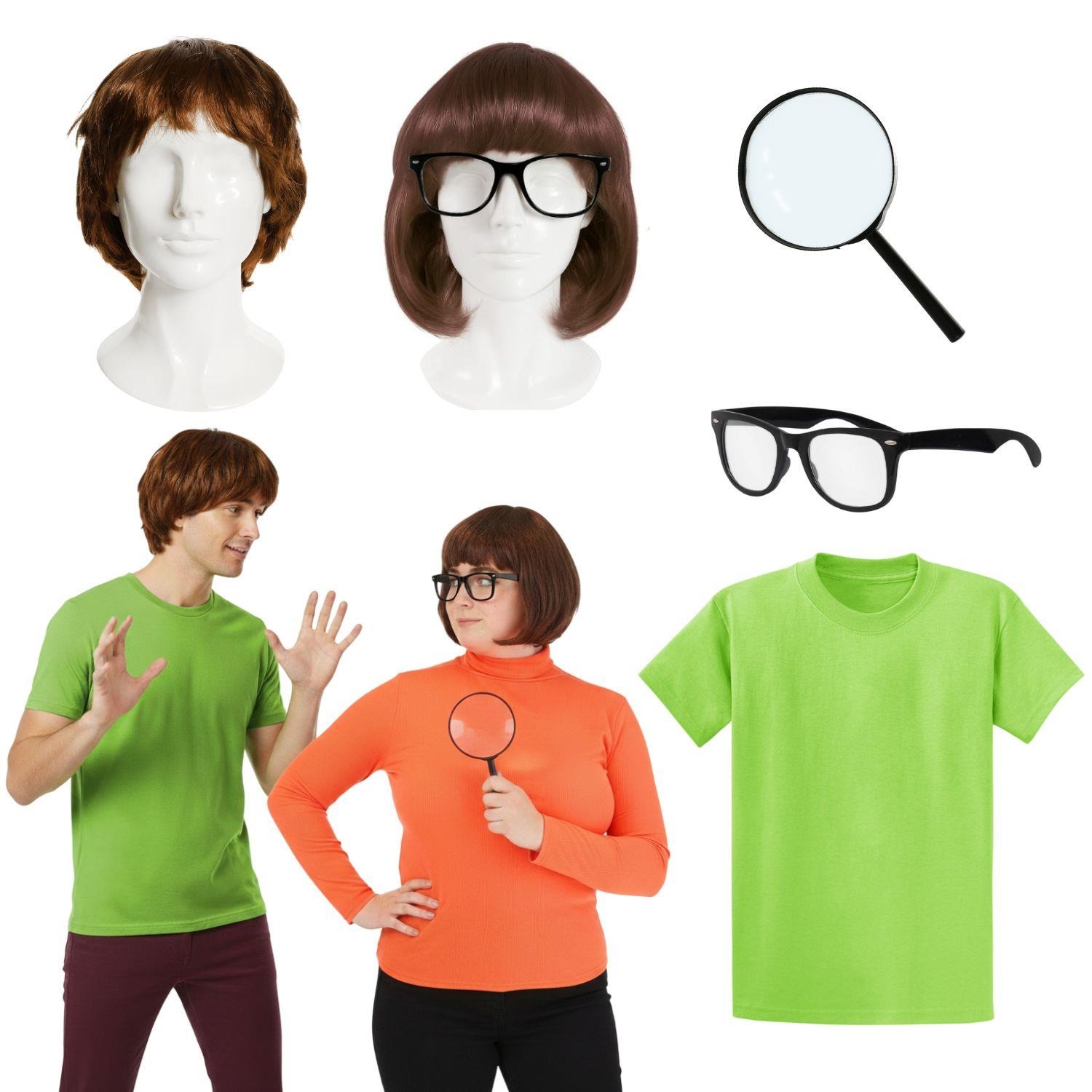 Couples Mystery Solvers Costume Set | 5 Pcs | Mystery Solver & Mystery Girl